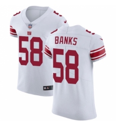 Men's Nike New York Giants #58 Carl Banks White Vapor Untouchable Elite Player NFL Jersey