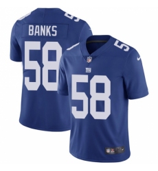 Youth Nike New York Giants #58 Carl Banks Royal Blue Team Color Vapor Untouchable Limited Player NFL Jersey