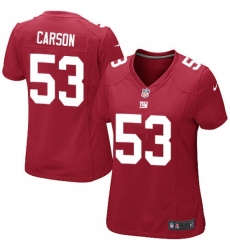 Women's Nike New York Giants #53 Harry Carson Game Red Alternate NFL Jersey