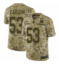 Youth Nike New York Giants #53 Harry Carson Limited Camo 2018 Salute to Service NFL Jersey