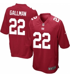 Men's Nike New York Giants #22 Wayne Gallman Game Red Alternate NFL Jersey