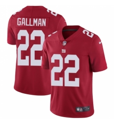 Men's Nike New York Giants #22 Wayne Gallman Red Alternate Vapor Untouchable Limited Player NFL Jersey
