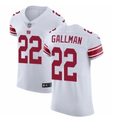 Men's Nike New York Giants #22 Wayne Gallman White Vapor Untouchable Elite Player NFL Jersey