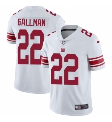 Men's Nike New York Giants #22 Wayne Gallman White Vapor Untouchable Limited Player NFL Jersey