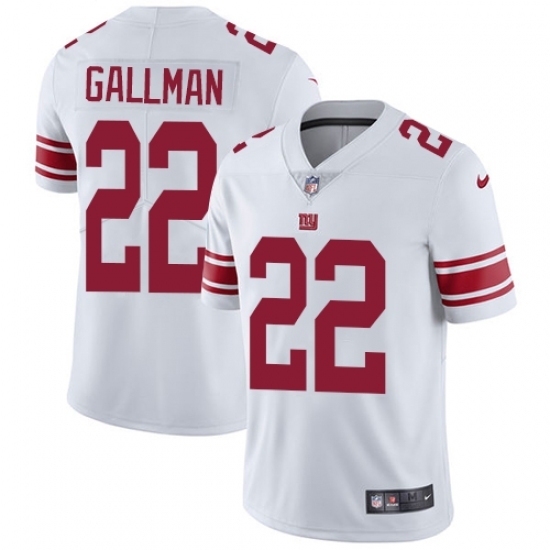 Men's Nike New York Giants #22 Wayne Gallman White Vapor Untouchable Limited Player NFL Jersey Men's Nike New York Giants #22 Wayne Gallman White Vapor Untouchable Limited Player NFL Jersey