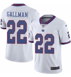 Men's Nike New York Giants #30 Wayne Gallman Limited White Rush Vapor Untouchable NFL Jersey