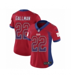 Women's Nike New York Giants #22 Wayne Gallman Limited Red Rush Drift Fashion NFL Jersey