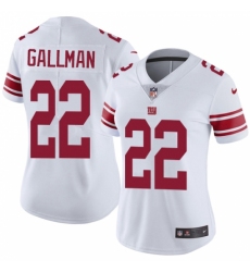 Women's Nike New York Giants #22 Wayne Gallman White Vapor Untouchable Elite Player NFL Jersey