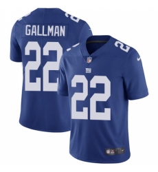 Youth Nike New York Giants #22 Wayne Gallman Royal Blue Team Color Vapor Untouchable Limited Player NFL Jersey