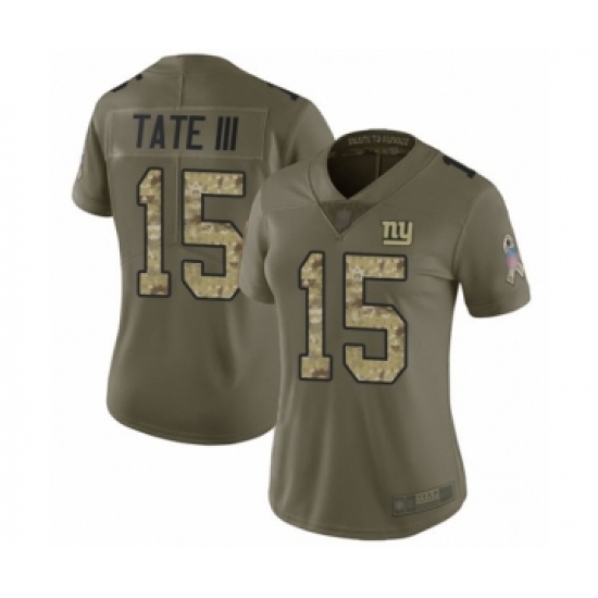 Women's New York Giants #15 Golden Tate III Limited Olive Camo 2017 Salute to Service Football Jersey Women's New York Giants #15 Golden Tate III Limited Olive Camo 2017 Salute to Service Football Jersey