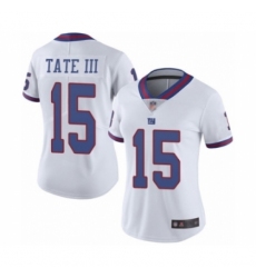 Women's New York Giants #15 Golden Tate III Limited White Rush Vapor Untouchable Football Jersey