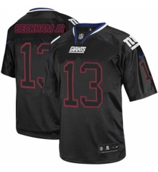 Men's Nike New York Giants #13 Odell Beckham Jr Elite Lights Out Black NFL Jersey