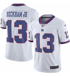 Men's Nike New York Giants #13 Odell Beckham Jr Elite White Rush Vapor Untouchable NFL Jersey