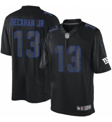 Men's Nike New York Giants #13 Odell Beckham Jr Limited Black Impact NFL Jersey