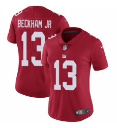 Women's Nike New York Giants #13 Odell Beckham Jr Elite Red Alternate NFL Jersey