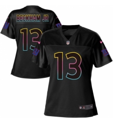 Women's Nike New York Giants #13 Odell Beckham Jr Game Black Fashion NFL Jersey