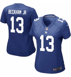 Women's Nike New York Giants #13 Odell Beckham Jr Game Royal Blue Team Color NFL Jersey