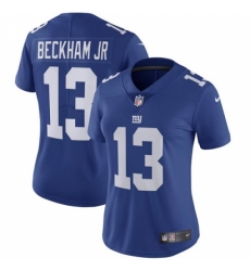 Women's Nike New York Giants #13 Odell Beckham Jr Royal Blue Team Color Vapor Untouchable Limited Player NFL Jersey