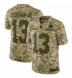Youth Nike New York Giants #13 Odell Beckham Jr Limited Camo 2018 Salute to Service NFL Jersey