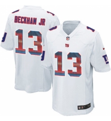 Youth Nike New York Giants #13 Odell Beckham Jr Limited White Strobe NFL Jersey