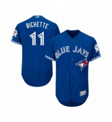 Men's Toronto Blue Jays #11 Bo Bichette Blue Alternate Flex Base Authentic Collection Baseball Player Jersey