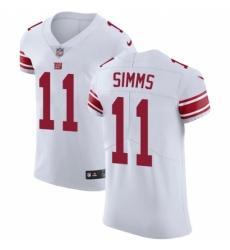 Men's Nike New York Giants #11 Phil Simms White Vapor Untouchable Elite Player NFL Jersey