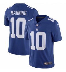 Men's Nike New York Giants #10 Eli Manning Royal Blue Team Color Vapor Untouchable Limited Player NFL Jersey