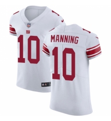 Men's Nike New York Giants #10 Eli Manning White Vapor Untouchable Elite Player NFL Jersey