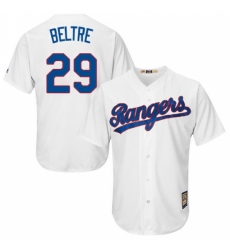 Men's Majestic Texas Rangers #29 Adrian Beltre Replica White Cooperstown MLB Jersey