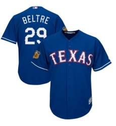 Youth Majestic Texas Rangers #29 Adrian Beltre Authentic 2017 Spring Training Cool Base MLB Jersey