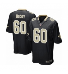 Men's New Orleans Saints #60 Erik McCoy Game Black Team Color Football Jersey