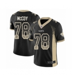 Men's New Orleans Saints #78 Erik McCoy Limited Black Rush Drift Fashion Football Jersey
