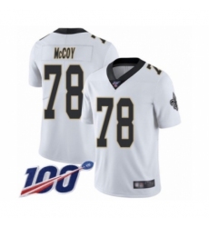 Men's New Orleans Saints #78 Erik McCoy White Vapor Untouchable Limited Player 100th Season Football Jersey