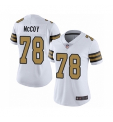 Women's New Orleans Saints #78 Erik McCoy Limited White Rush Vapor Untouchable Football Jersey