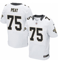 Men's Nike New Orleans Saints #75 Andrus Peat White Vapor Untouchable Elite Player NFL Jersey