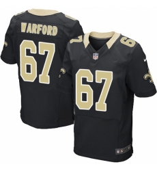 Men's Nike New Orleans Saints #67 Larry Warford Black Team Color Vapor Untouchable Elite Player NFL Jersey
