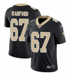 Youth Nike New Orleans Saints #67 Larry Warford Black Team Color Vapor Untouchable Limited Player NFL Jersey