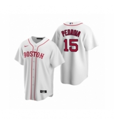 Men's Boston Red Sox #15 Dustin Pedroia Nike White Replica Alternate Jersey