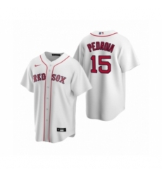 Men's Boston Red Sox #15 Dustin Pedroia Nike White Replica Home Jersey