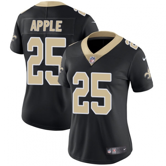 Women's Nike New Orleans Saints #25 Eli Apple Black Team Color Vapor Untouchable Limited Player NFL Jersey Women's Nike New Orleans Saints #25 Eli Apple Black Team Color Vapor Untouchable Limited Player NFL Jersey