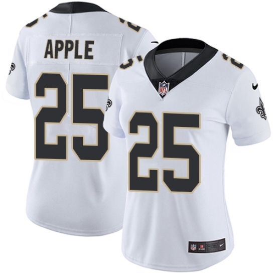 Women's Nike New Orleans Saints #25 Eli Apple White Vapor Untouchable Limited Player NFL Jersey Women's Nike New Orleans Saints #25 Eli Apple White Vapor Untouchable Limited Player NFL Jersey
