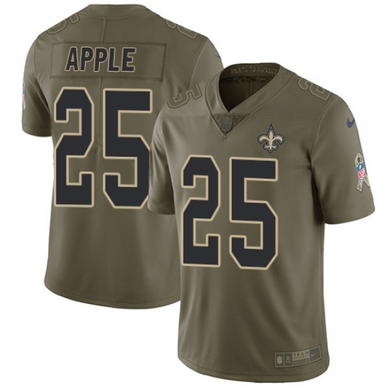 Youth Nike New Orleans Saints #25 Eli Apple Limited Olive 2017 Salute to Service NFL Jersey Youth Nike New Orleans Saints #25 Eli Apple Limited Olive 2017 Salute to Service NFL Jersey