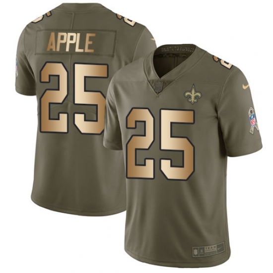 Youth Nike New Orleans Saints #25 Eli Apple Limited Olive Gold 2017 Salute to Service NFL Jersey Youth Nike New Orleans Saints #25 Eli Apple Limited Olive Gold 2017 Salute to Service NFL Jersey