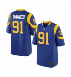 Men's Los Angeles Rams #91 Greg Gaines Game Royal Blue Alternate Football Jersey