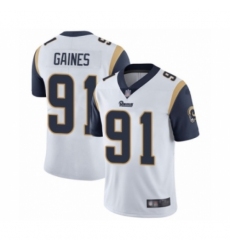 Men's Los Angeles Rams #91 Greg Gaines White Vapor Untouchable Limited Player Football Jersey