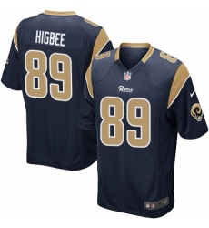 Men's Nike Los Angeles Rams #89 Tyler Higbee Game Navy Blue Team Color NFL Jersey