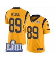 Men's Nike Los Angeles Rams #89 Tyler Higbee Limited Gold Rush Vapor Untouchable Super Bowl LIII Bound NFL Jersey