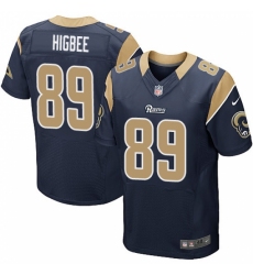 Men's Nike Los Angeles Rams #89 Tyler Higbee Navy Blue Team Color Vapor Untouchable Elite Player NFL Jersey