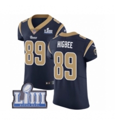 Men's Nike Los Angeles Rams #89 Tyler Higbee Navy Blue Team Color Vapor Untouchable Elite Player Super Bowl LIII Bound NFL Jersey