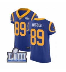 Men's Nike Los Angeles Rams #89 Tyler Higbee Royal Blue Alternate Vapor Untouchable Elite Player Super Bowl LIII Bound NFL Jersey